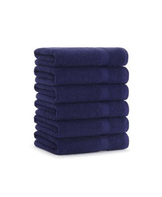 True Color Bath Towels (6 Pack), Solid Color Options, 25x52 in., 100% Soft Cotton