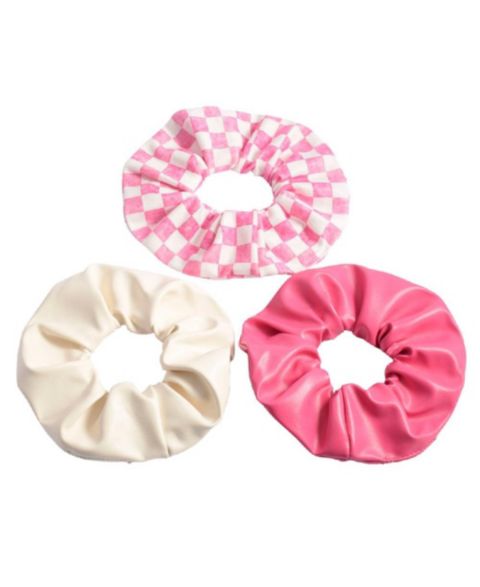 Женские аксессуары для волос Headbands of Hope Scrunchie Set - Pink Checkered