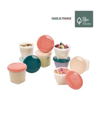 Babybowls Biosourced Food Containers Set of 16 8 x 6 oz + 8 x 8.45 oz