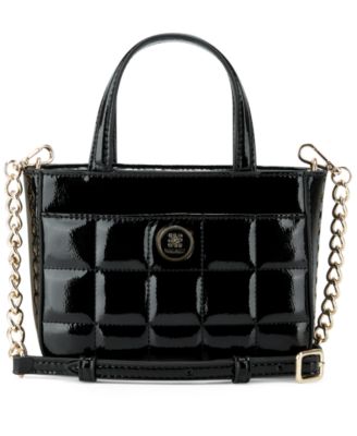 Betsey Johnson Toile Crossbody Mini Tote Bag in Blue