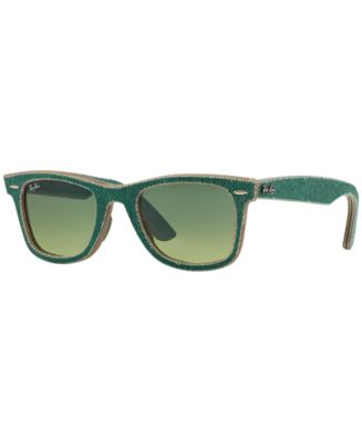 Denim Wayfarer Ray Ban ORIGINAL WAYFARER DENIM Sunglasses in Blue Denim and Grey  main image 4