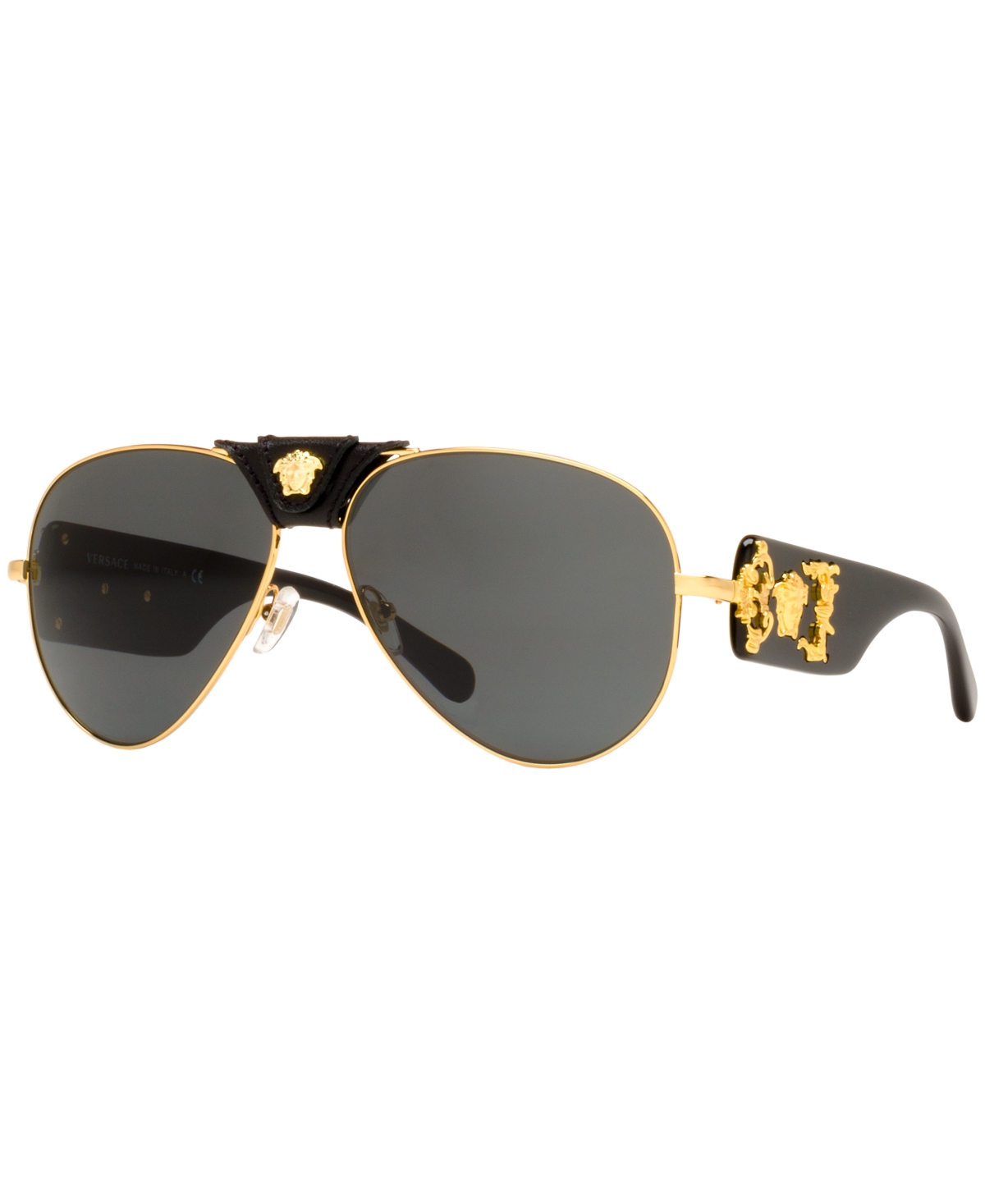 Versace Sunglasses, Ve2150q In Gold,grey