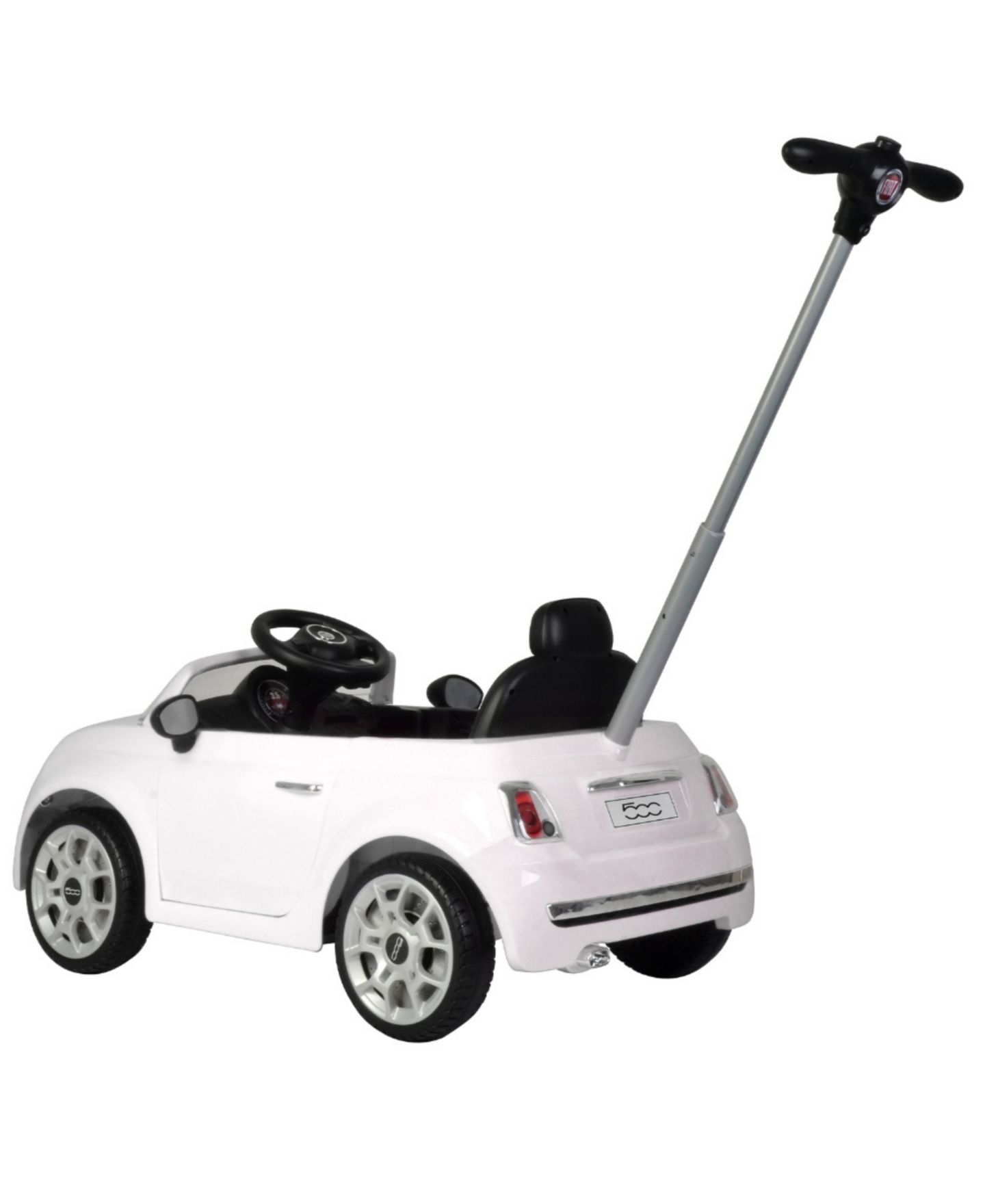 Детская игрушка Best Ride on Cars 2 in 1 Fiat 500 Model Baby Toddler Toy Push Car Stroller, цвет: Розовый — фото 12