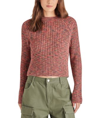 Steve Madden - Women's Mock-Neck Ribbed Ami Sweater