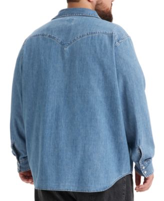 Men's Big & Tall Classic Western Long Sleeve Denim Shirt