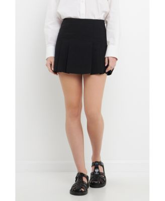 Women's Pleated Mid Rise Skorts
