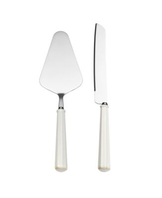 Lenox French Perle Scallop Dessert, 2-Piece Set - Macy's