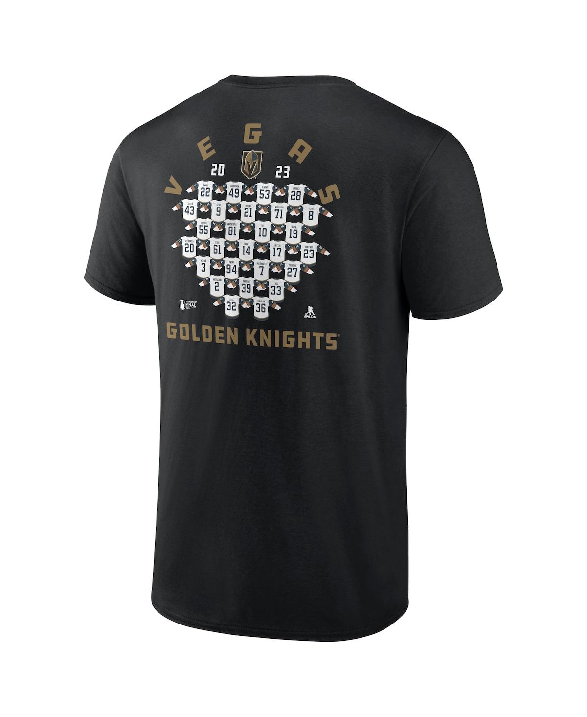 Men's FanaticsVegas Golden Knights 2023 Stanley Cup Champions Jersey Roster T-shirt - Black