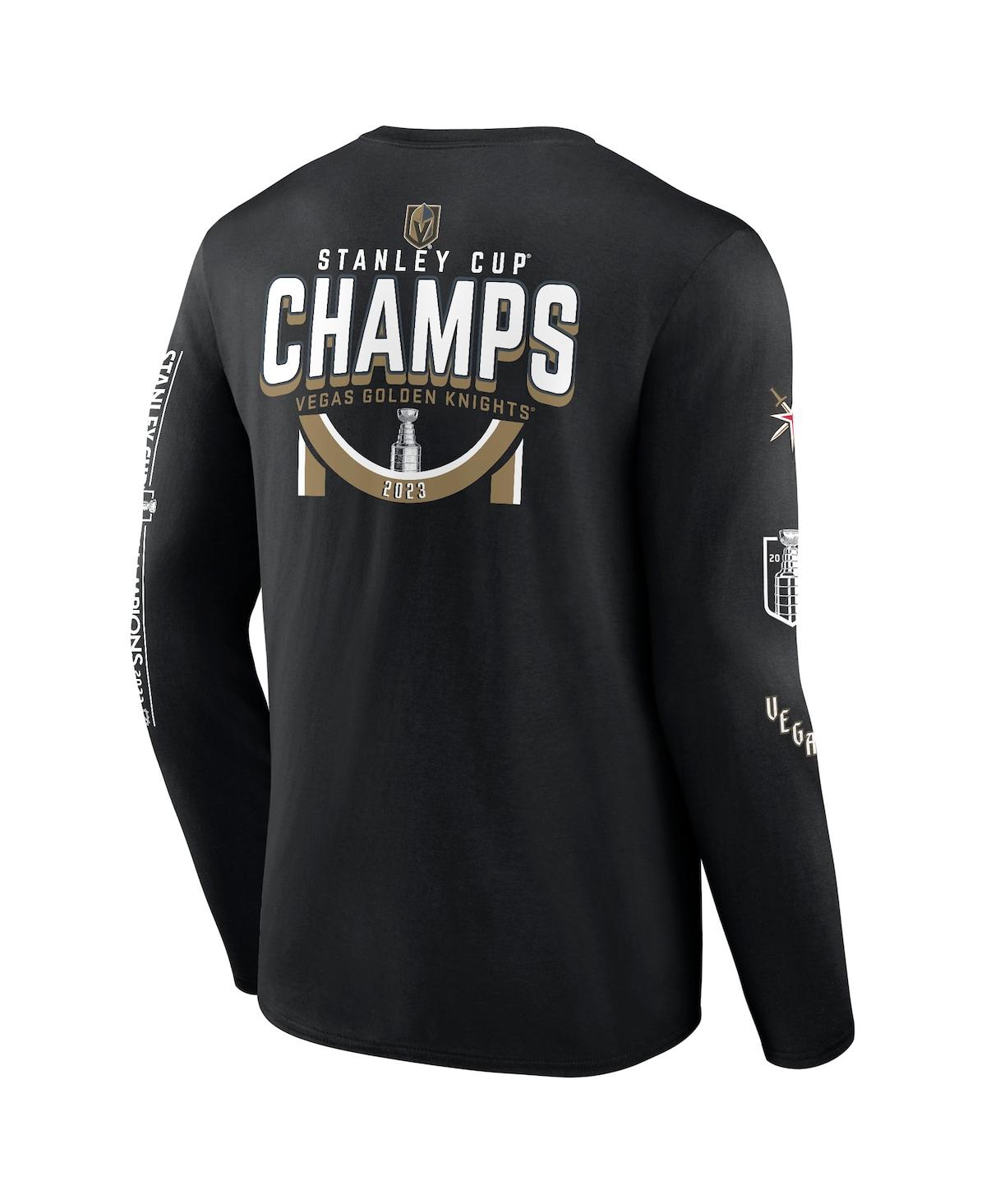 Fanatics Men's  Black Vegas Golden Knights 2023 Stanley Cup Champions Banner Long Sleeve T-shirt In Black