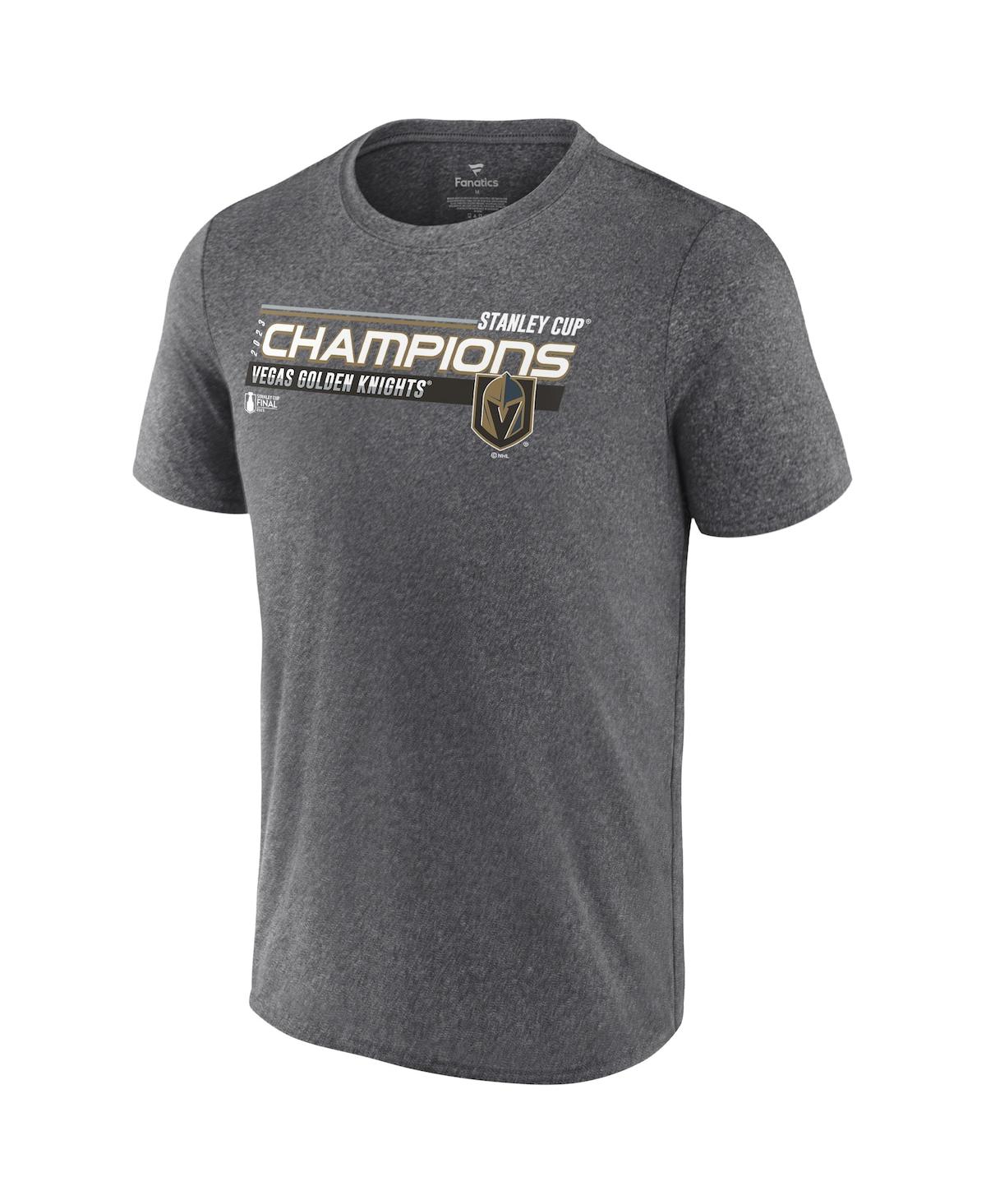 Men's FanaticsVegas Golden Knights 2023 Stanley Cup Champions Shift Performance T-shirt - Heather Charcoal