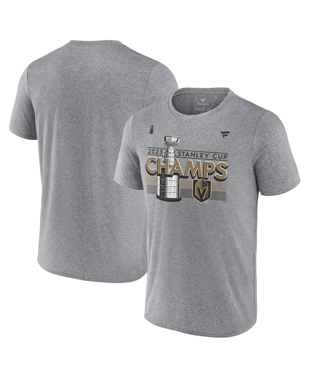 Men's FanaticsVegas Golden Knights 2023 Stanley Cup Champions Locker Room Big and Tall T-shirt - Heather Gray