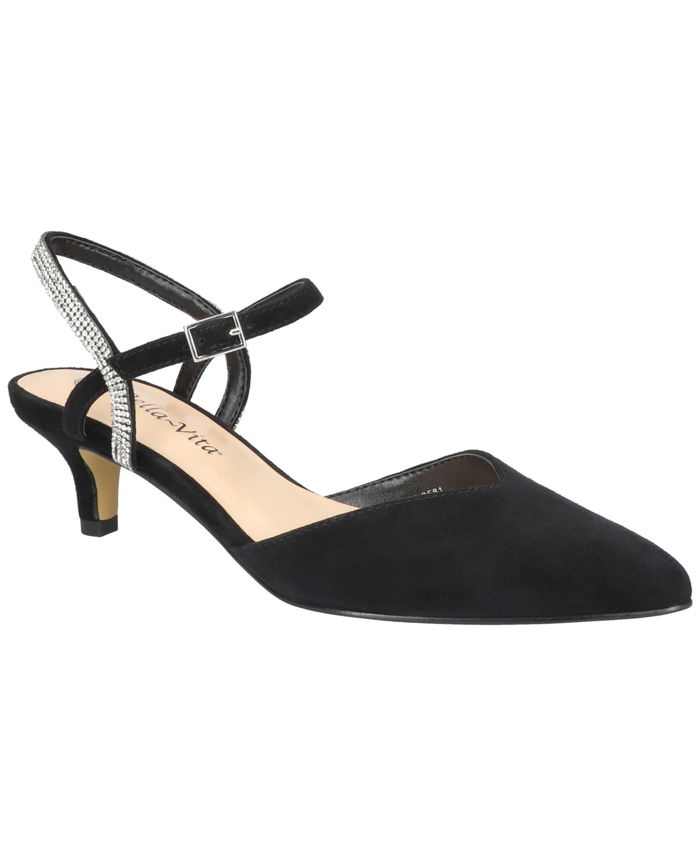 Женские туфли Bella Vita Katriana Slingback Pumps, цвет: Чёрный замшевый кожаный — фото 1