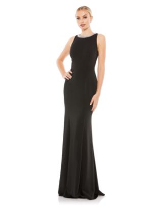 Women's Ieena Embellished Neck Trumpet Gown - Macy's