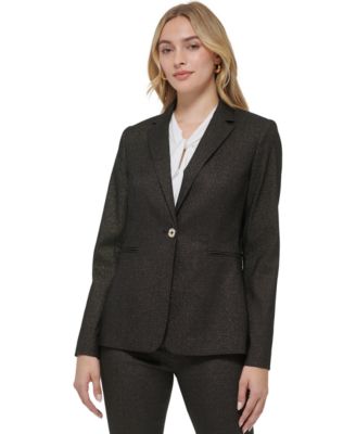Tommy Hilfiger - Women's One-Button Shimmer Blazer