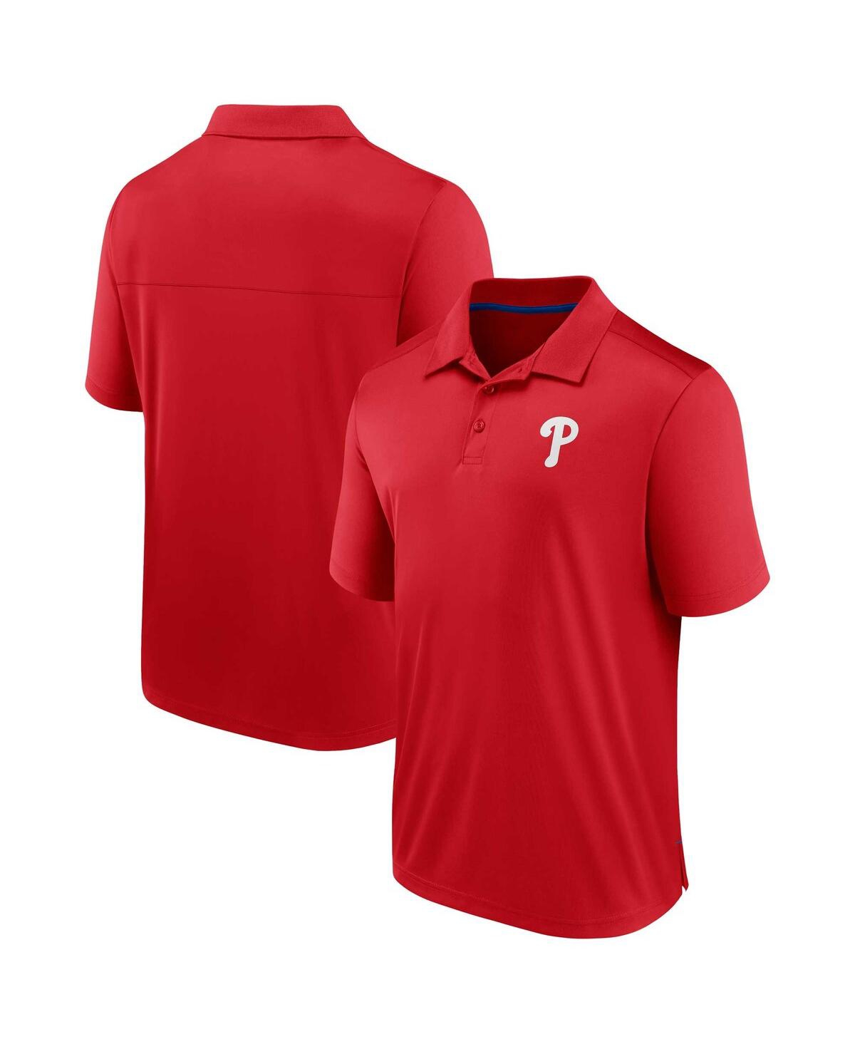 Shop Fanatics Men's  Red Philadelphia Phillies Hands Down Polo Shirt