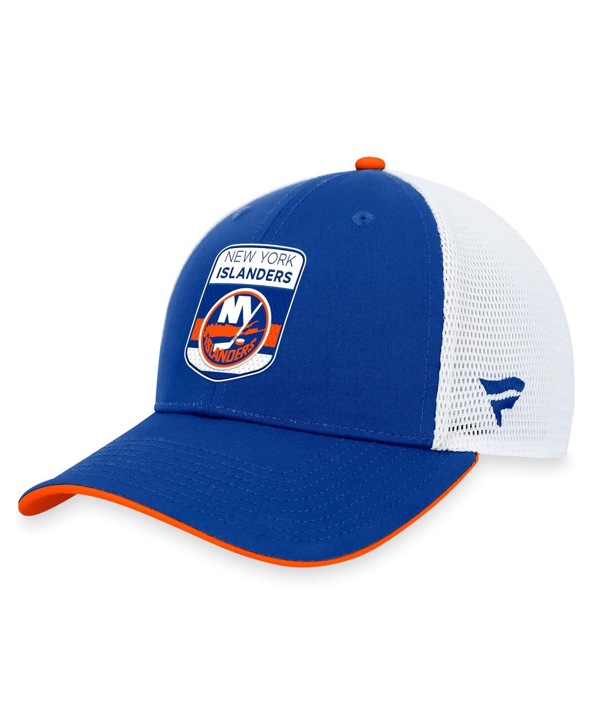 Shop Fanatics Men's  Royal New York Islanders 2023 Nhl Draft On Stage Trucker Adjustable Hat