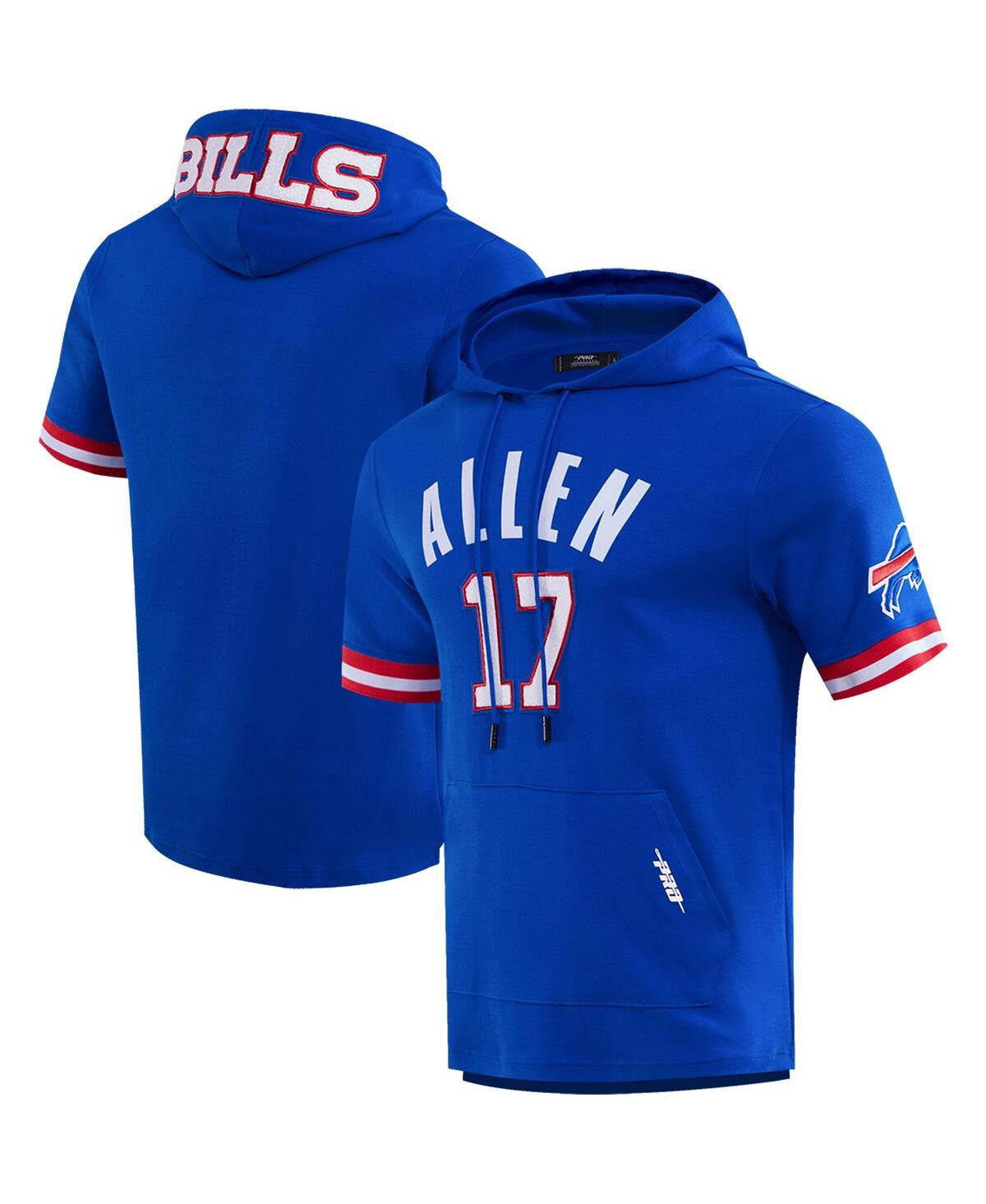 Shop Pro Standard Men's  Josh Allen Royal Buffalo Bills Player Name And Number Hoodie T-shirt