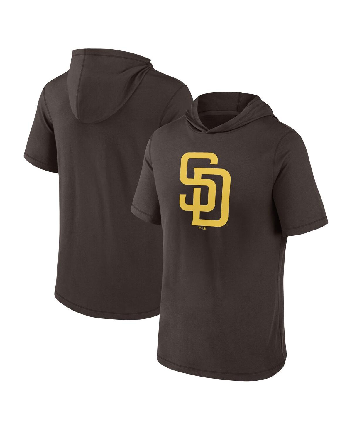 Fanatics Men's  Brown San Diego Padres Short Sleeve Hoodie T-shirt