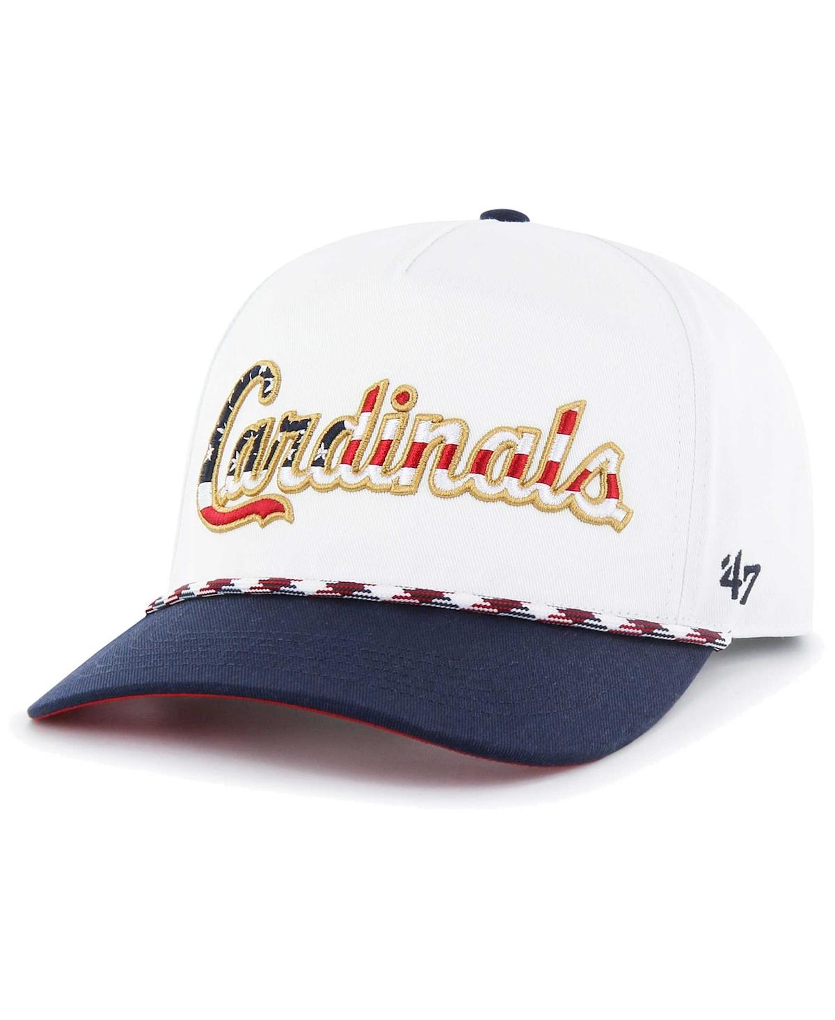 47 Brand Men's ' White St. Louis Cardinals Flag Script Hitch Snapback Hat