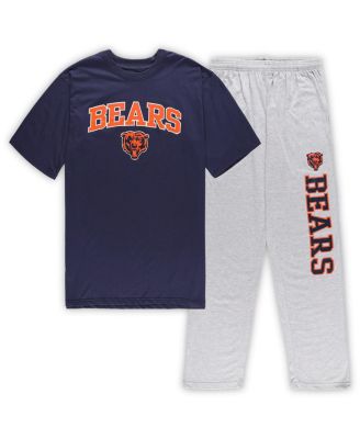 Men s Concepts Sport Navy Heather Gray Chicago Bears Big and Tall T shirt and Pants Sleep Set Macy s