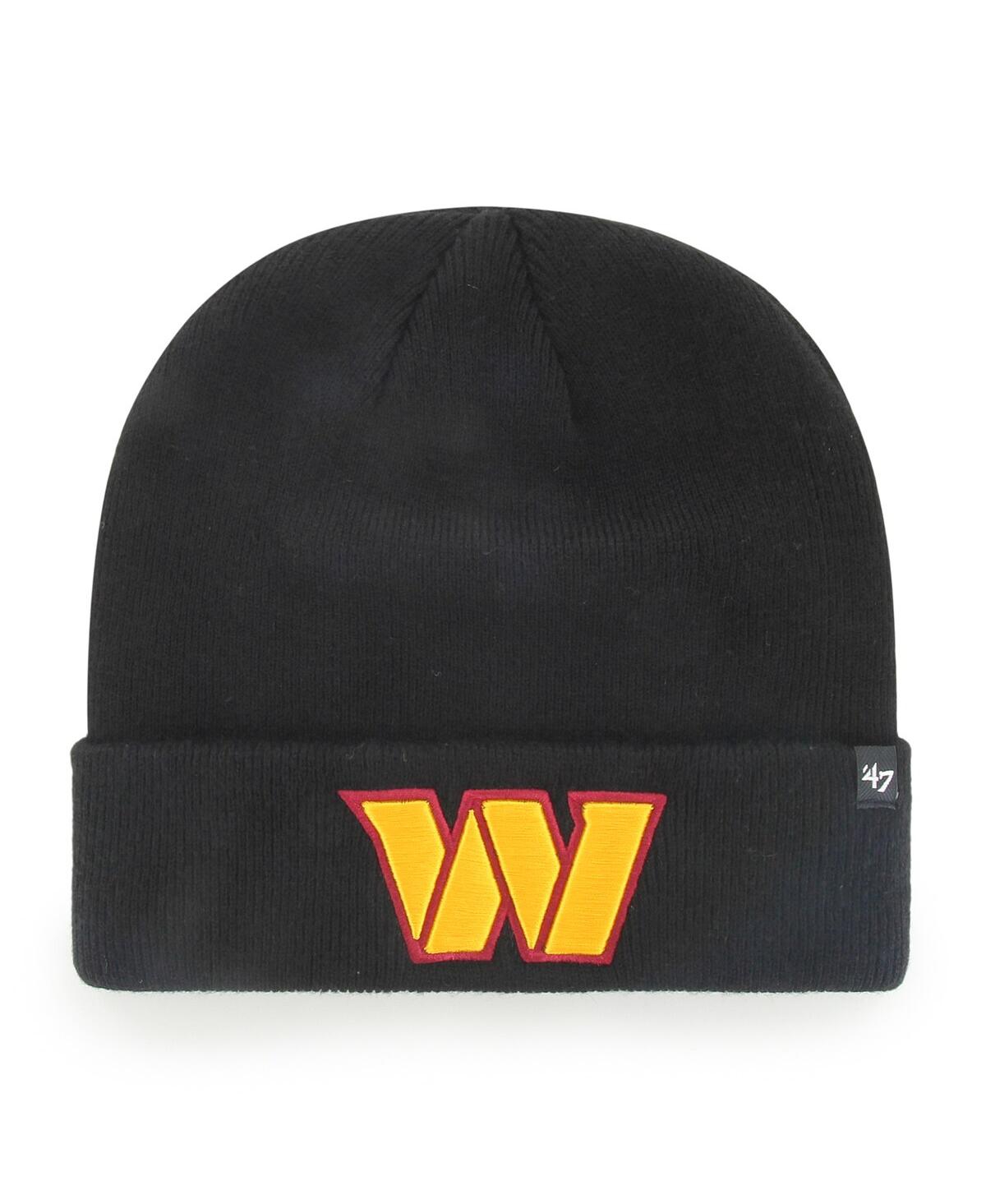 Men's '47 Brand Black Washington Commanders Secondary Cuffed Knit Hat - Black