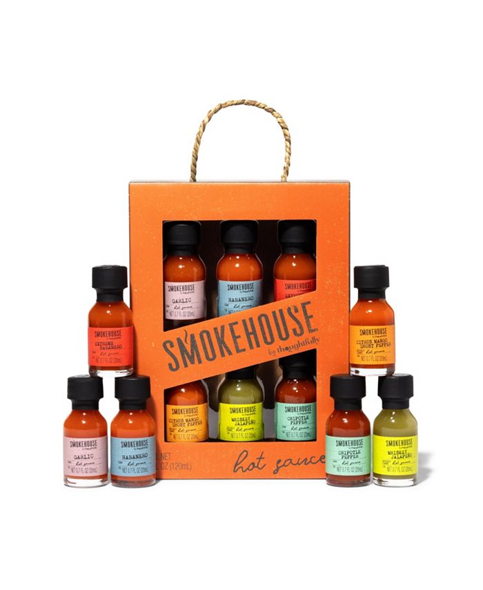 Thoughtfully Smokehouse by Mini Gourmet Hot Sauce Sampler Gift Set, Set