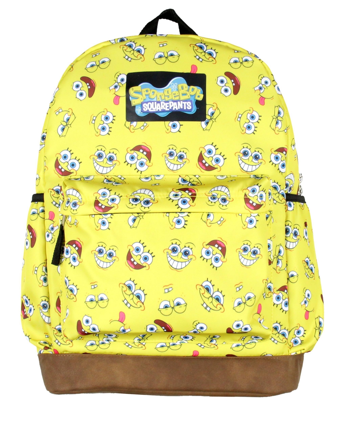 Nickelodeon SpongeBob SquarePants Face Expressions All Over Print Backpack - Yellow