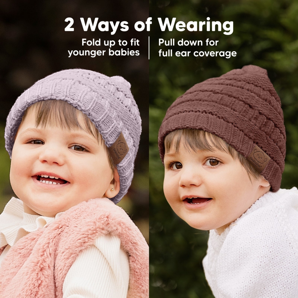 KeaBabies 3pk Warmzy Baby Beanies, 0-36 months Baby Hats, Baby Winter Hat for Newborn, Infant, Toddlers, Boys, Girls