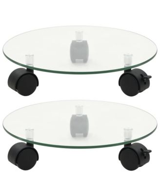 Plant Rollers 2 pcs Tempered Glass 11" Round