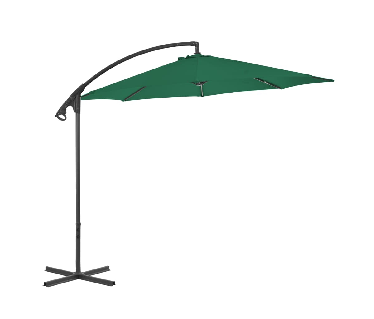 Cantilever Umbrella with Steel Pole 118.1" Green - Green