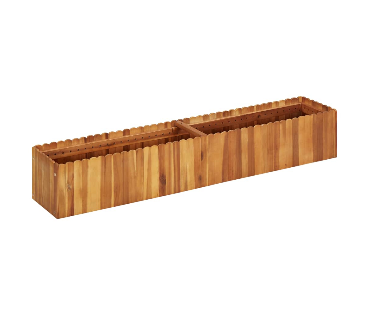 Garden Raised Bed 59"x11.8"x9.8" Solid Acacia Wood - Brown