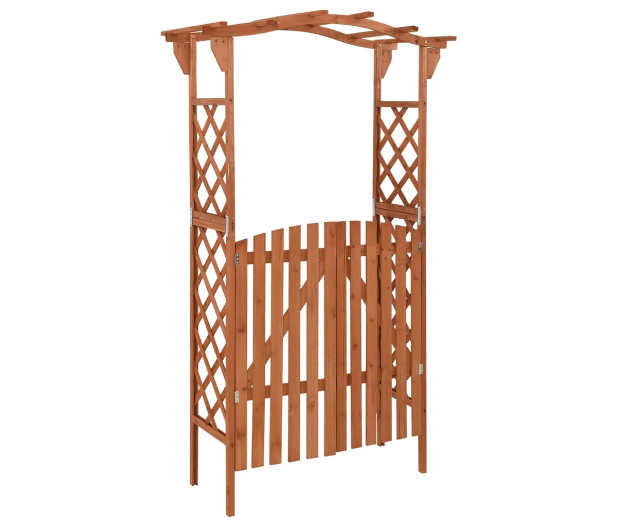 Pergola with Gate 45.7"x15.7"x80.3" Solid Firewood - Brown