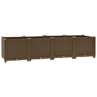 Raised Bed Brown Polypropylene 63 x 15.7 x 15 in Durable