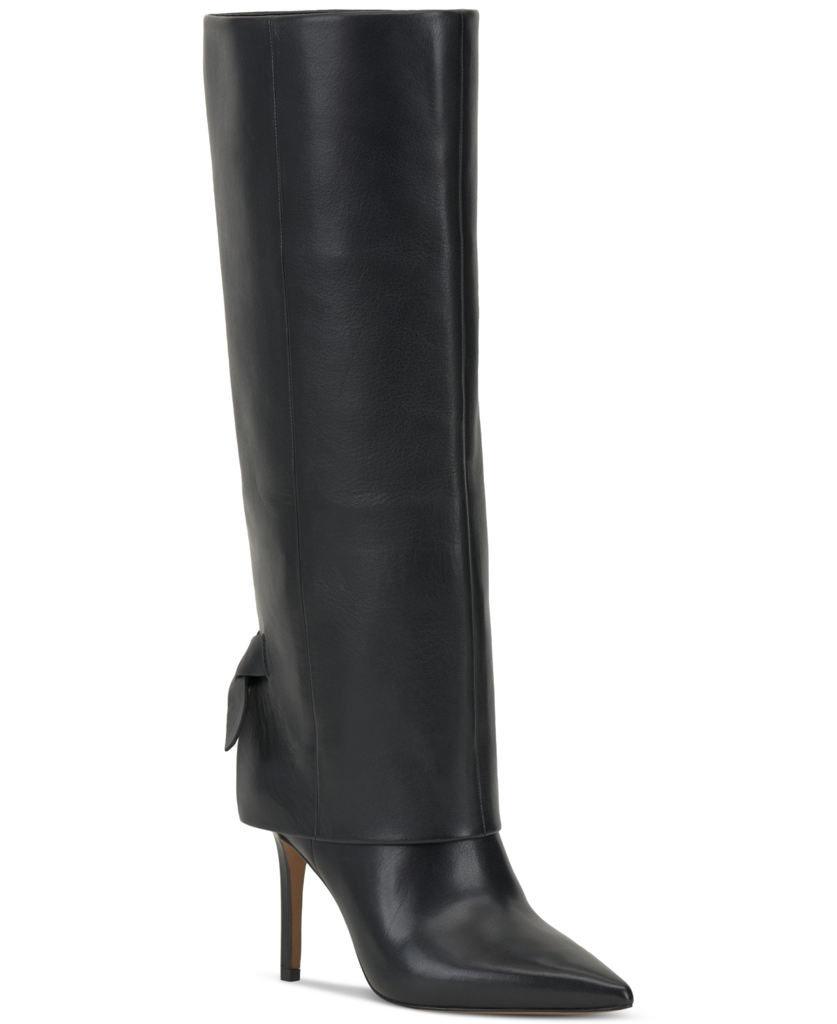 VINCE CAMUTO WOMEN'S KAMMITIE FOLD-OVER KNEE-HIGH STILETTO DRESS BOOTS