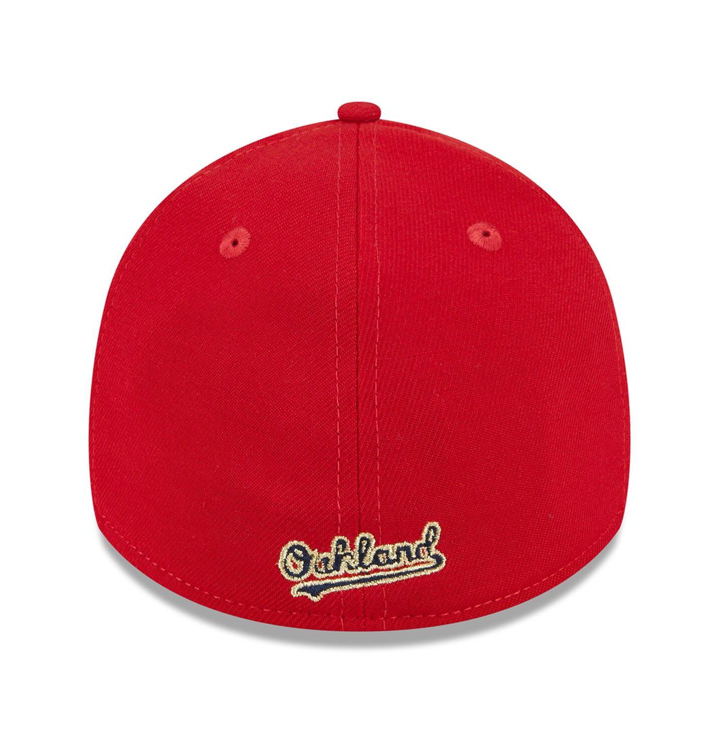 Мужской головной убор New Era Red Oakland Athletics 2023 Fourth of July 39THIRTY Flex Fit Hat — фото 5