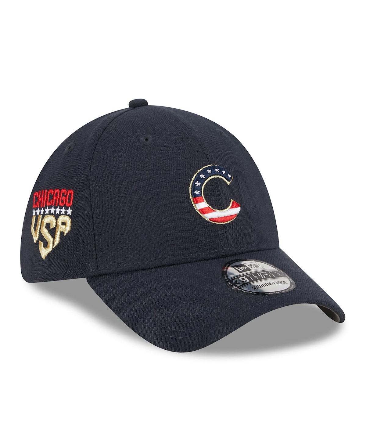 Men's New EraChicago Cubs 2023 Fourth of July 39THIRTY Flex Fit Hat - Navy
