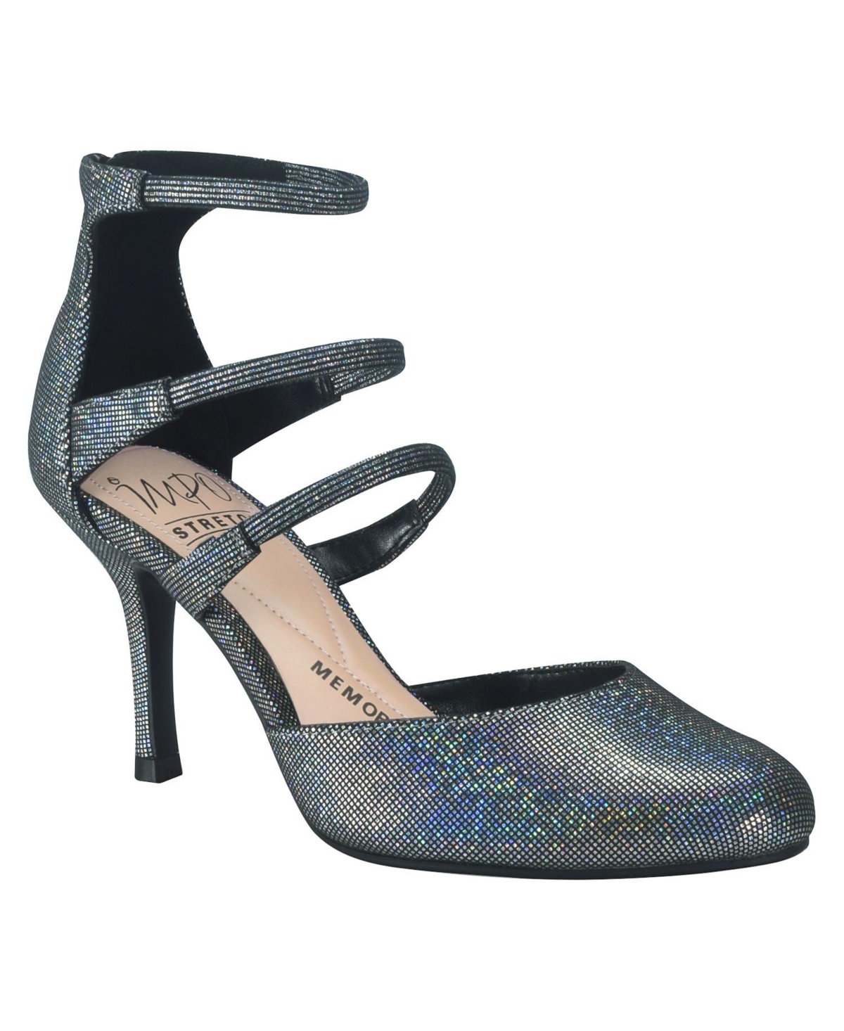 Impo Women's Tabara Memory Foam Stretch Pumps - Pewter-Faux Suede, Fabric
