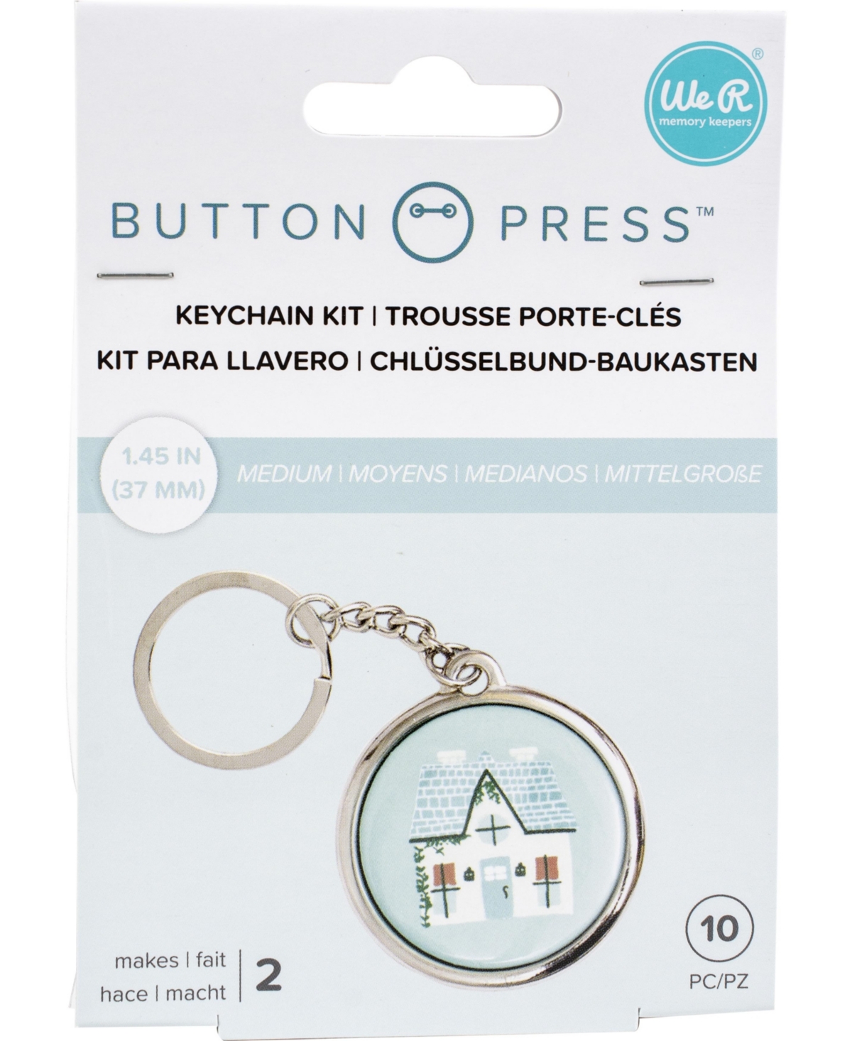 We R Memory Keepers Button Press Keychain Kit-Makes 2