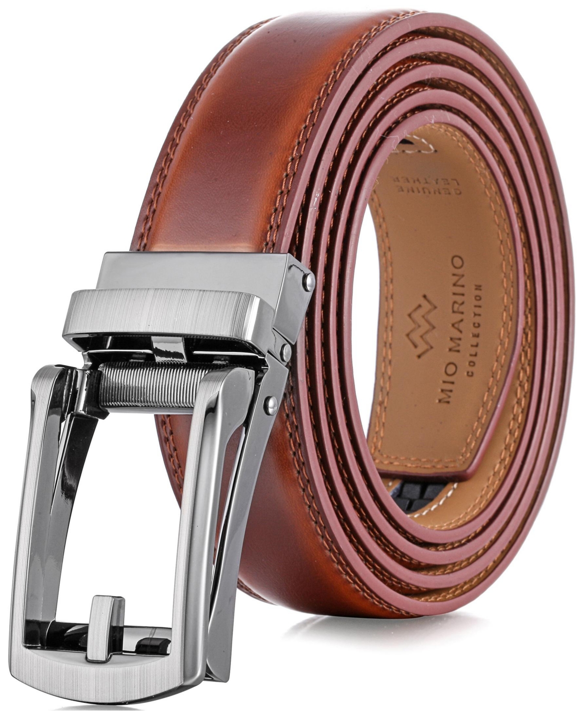 Mio Marino Men's Bristle Leather Linxx Ratchet Belt