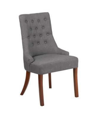 Lillian Upholstered Tufted Side Accent Chair With Curved Rear Legs