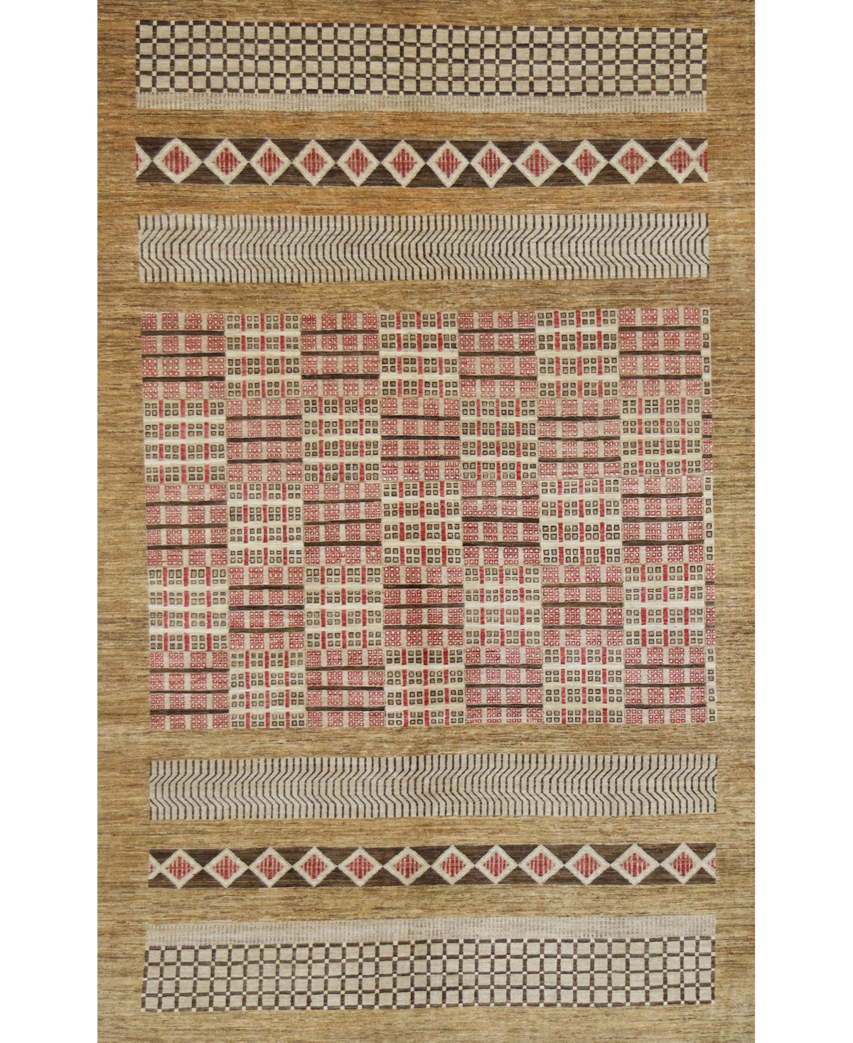 Bb Rugs One Of A Kind Modern 6'1" X 9'10" Area Rug In Beige