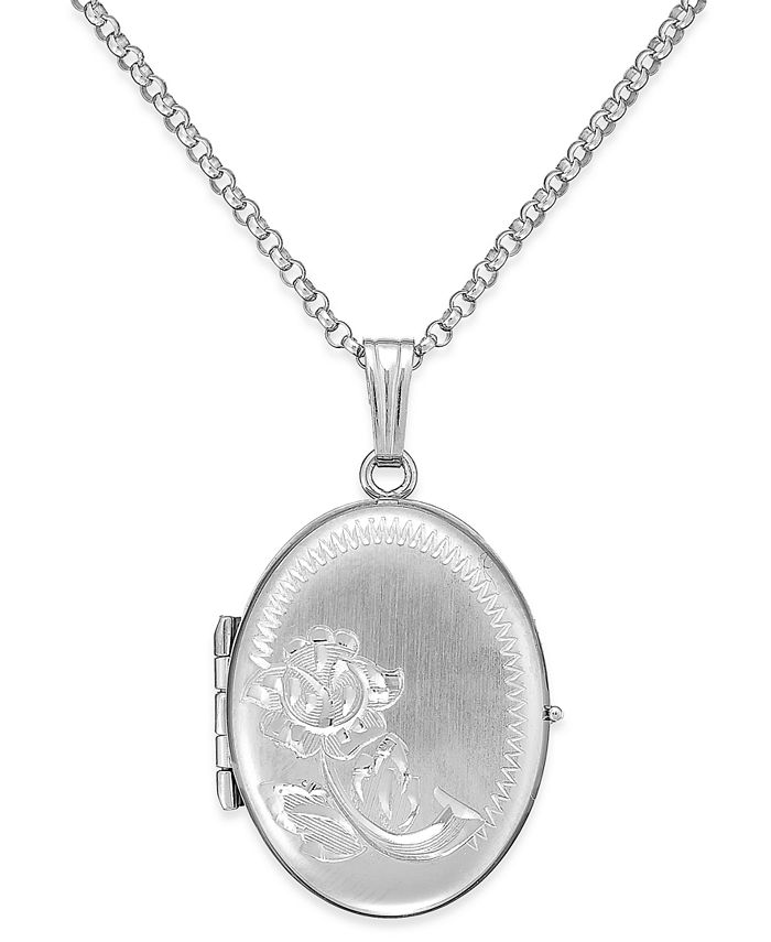 Handcrafted Sterling Silver Locket Necklace - Oblique Cat