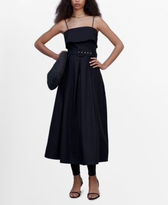 MANGO Women's Belt Long Dress - Macy's