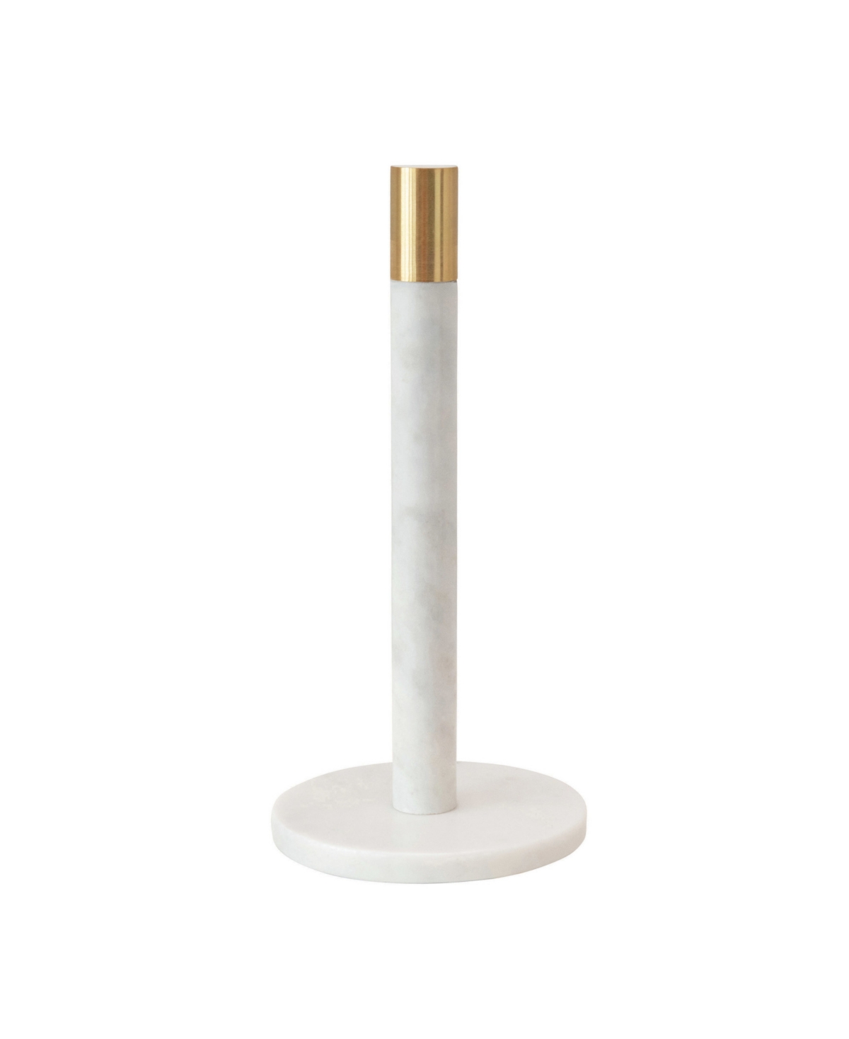 12" H Marble Towel Holder with Brass Band