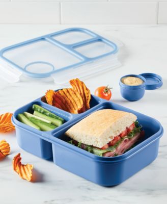 Lock n Lock On The Go Meals Three Compartment Divided Lunch Container, 33 Ounce