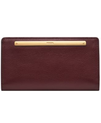 Fossil Liza Leather Slim Bifold Wallet Macy's