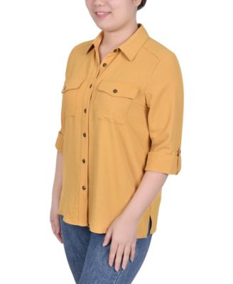 Petite Roll Tab Blouse