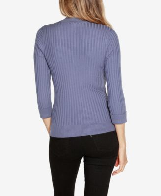 Black Label Women's Ribbed Quarter-Zip Sweater