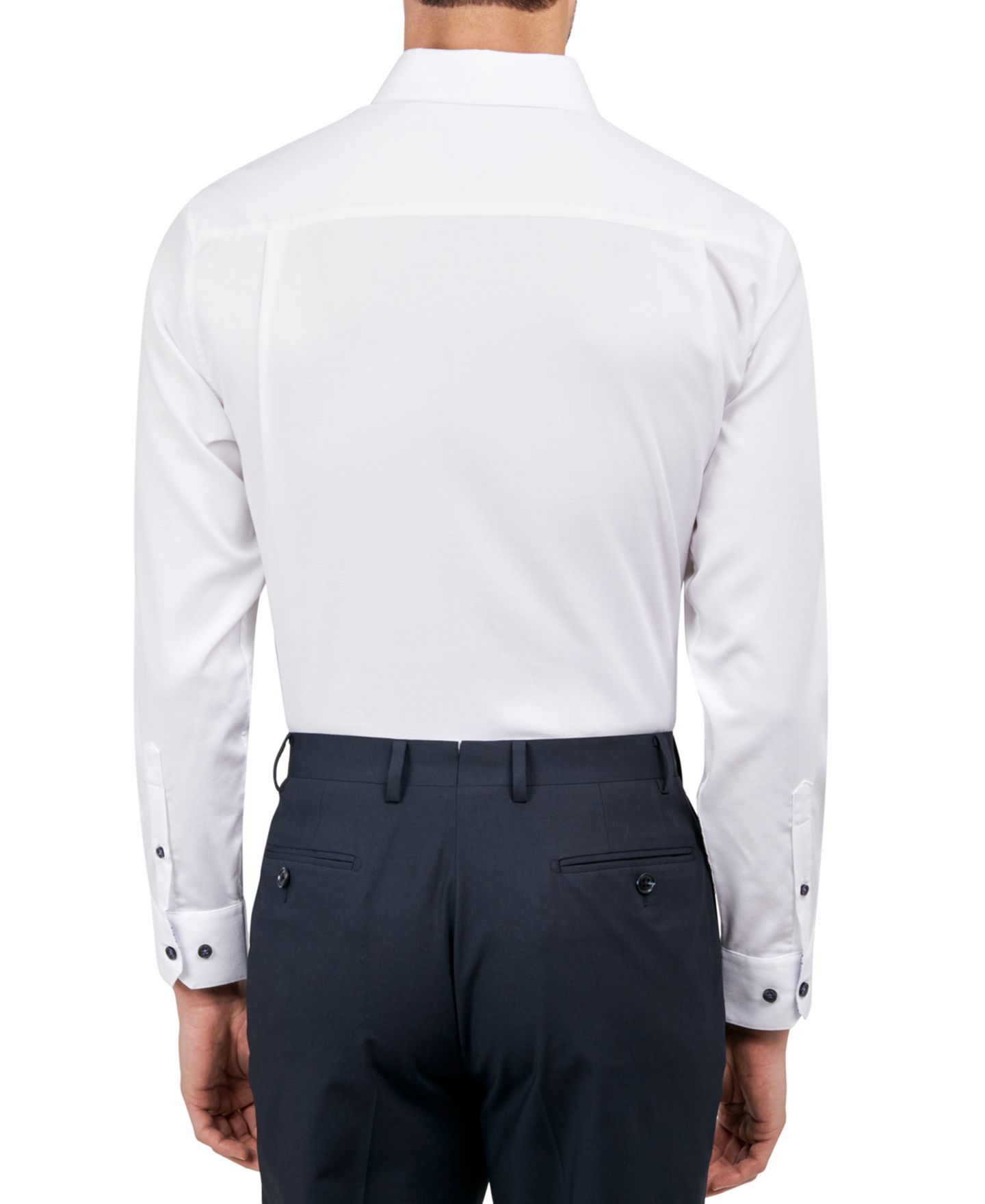 Мужская рубашка MICHELSONS OF LONDON Solid Texture Dress Shirt, цвет: Белый — фото 2
