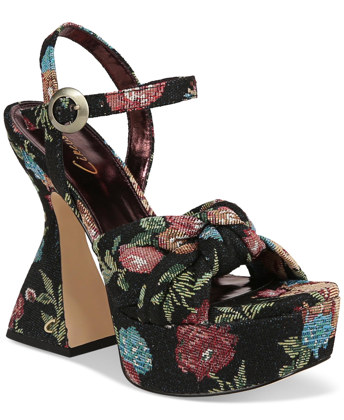 Circus Ny Women's Audrea Platform Sandals In Black Granny Tapestry
